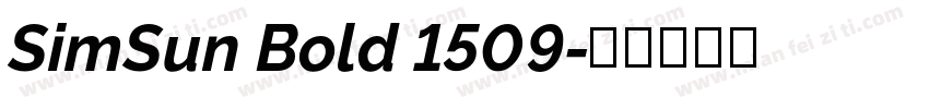 SimSun Bold 1509字体转换